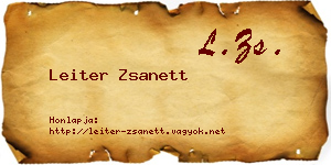 Leiter Zsanett névjegykártya