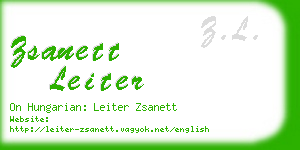 zsanett leiter business card